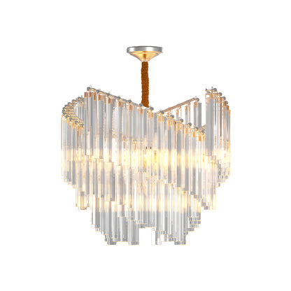 Vintage Crystal Chandeliers Full Copper Luxury Ceiling Light