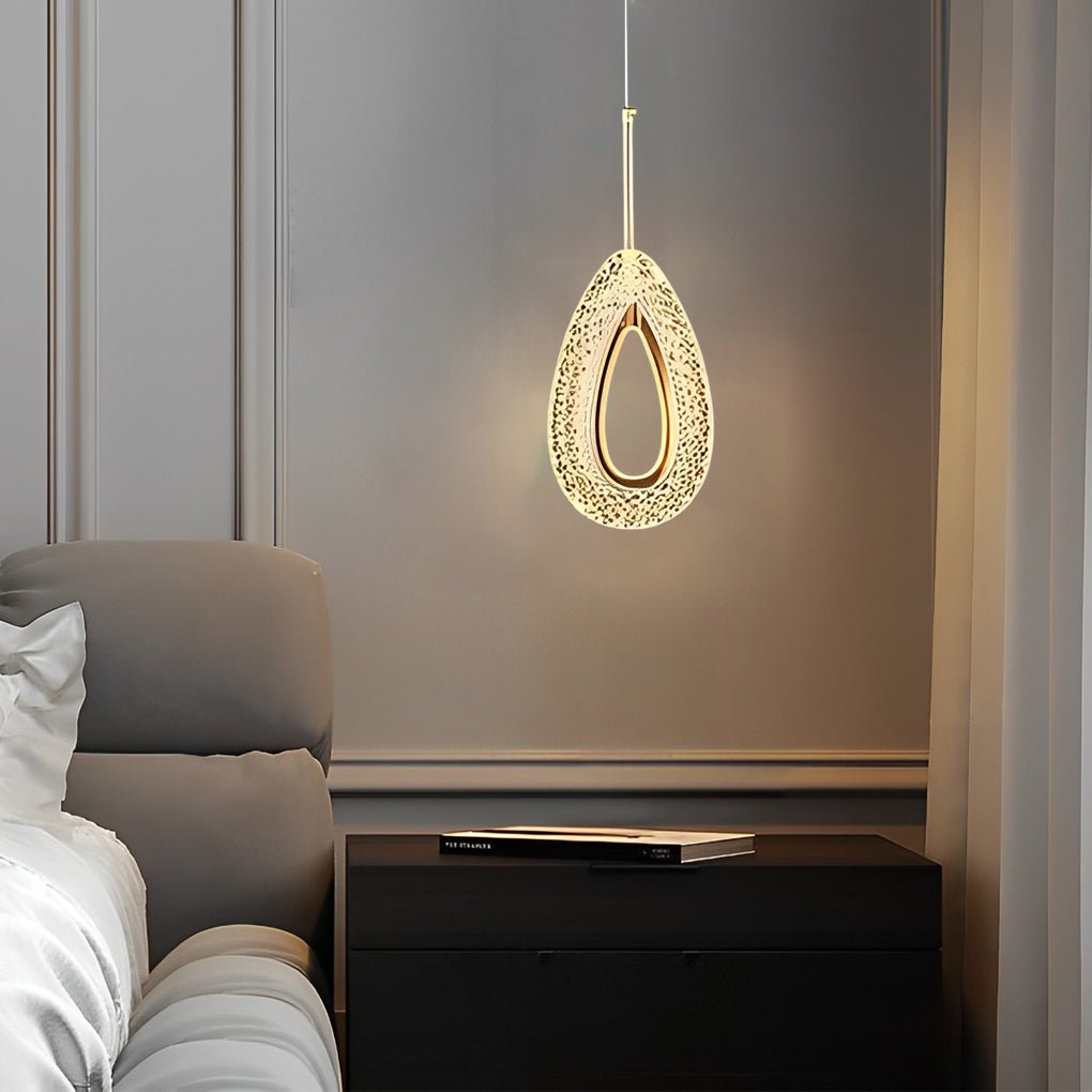 [Open-Box] Circle Water Drop Minimalist Three Step Dimming LED Modern Pendant Lights