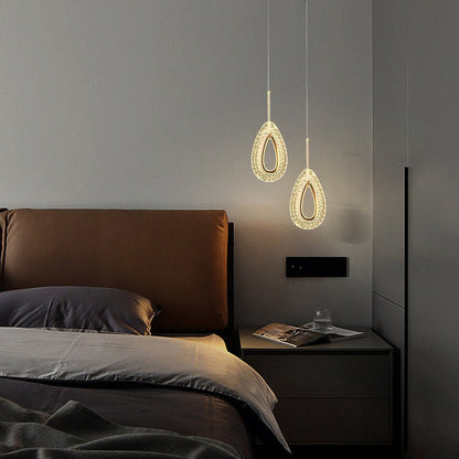 [Open-Box] Circle Water Drop Minimalist Three Step Dimming LED Modern Pendant Lights