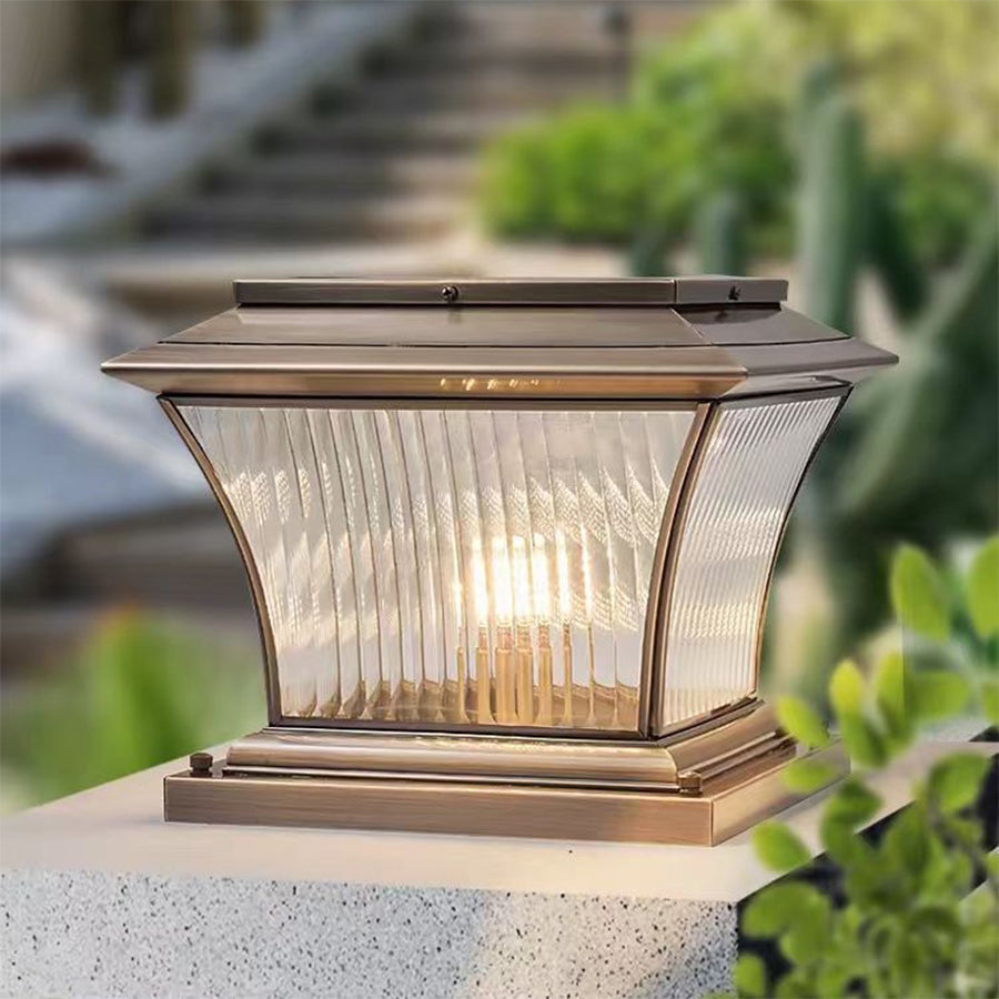 Waterproof Copper Outdoor Pillar Light European style