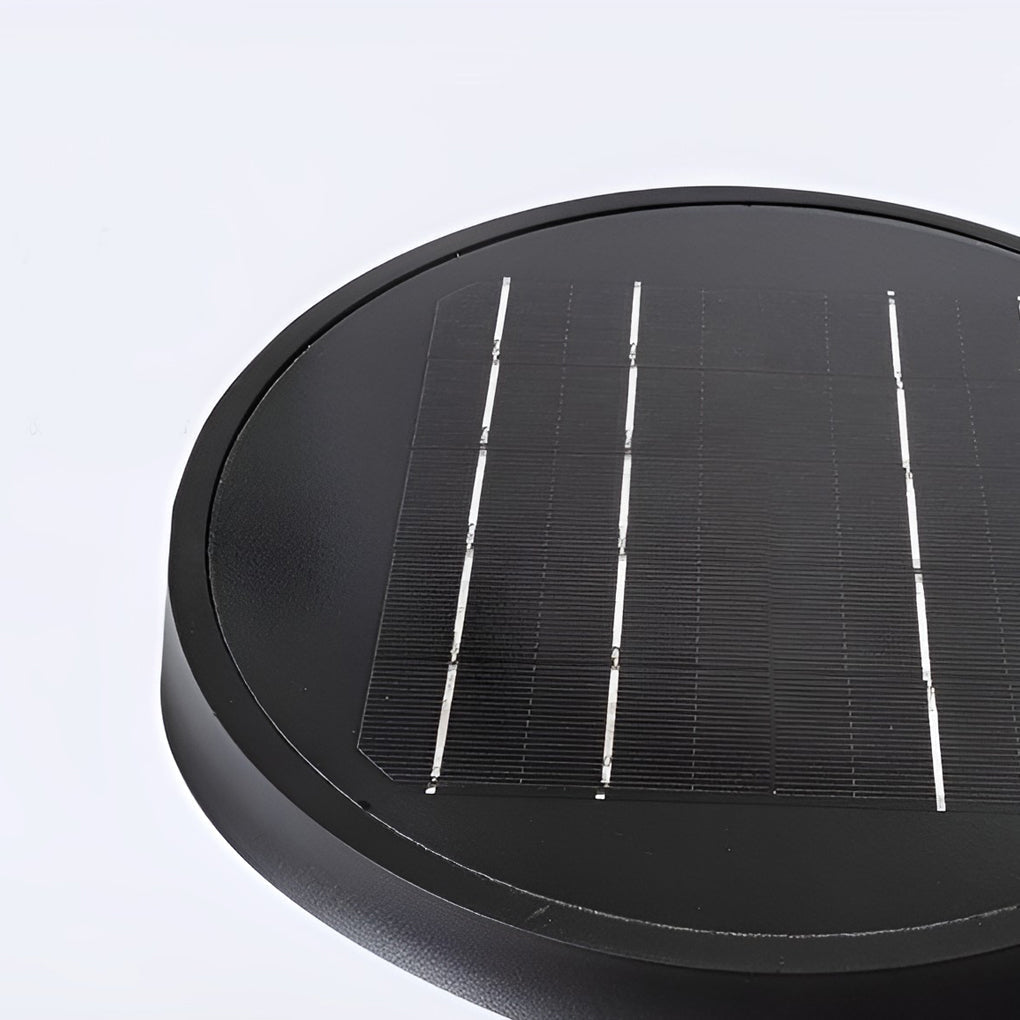 [Open-Box] Black Cylindrical LED Pathway Bollard Lights Solar and Wired Outdoor Lighting Solutions