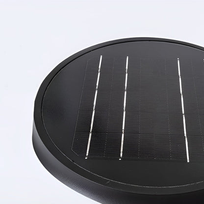[Open-Box] Black Cylindrical LED Pathway Bollard Lights Solar and Wired Outdoor Lighting Solutions