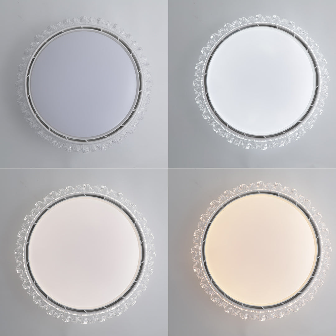 White Ceiling Fan with Light Minimalist Bladeless Fan Lamp