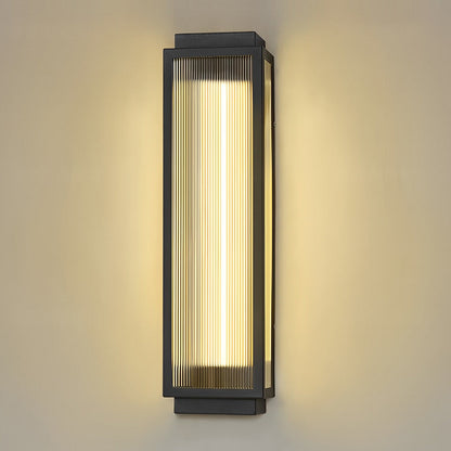 [Open-Box]Rectangular Strip Waterproof LED Black Modern Outdoor Wall Lights