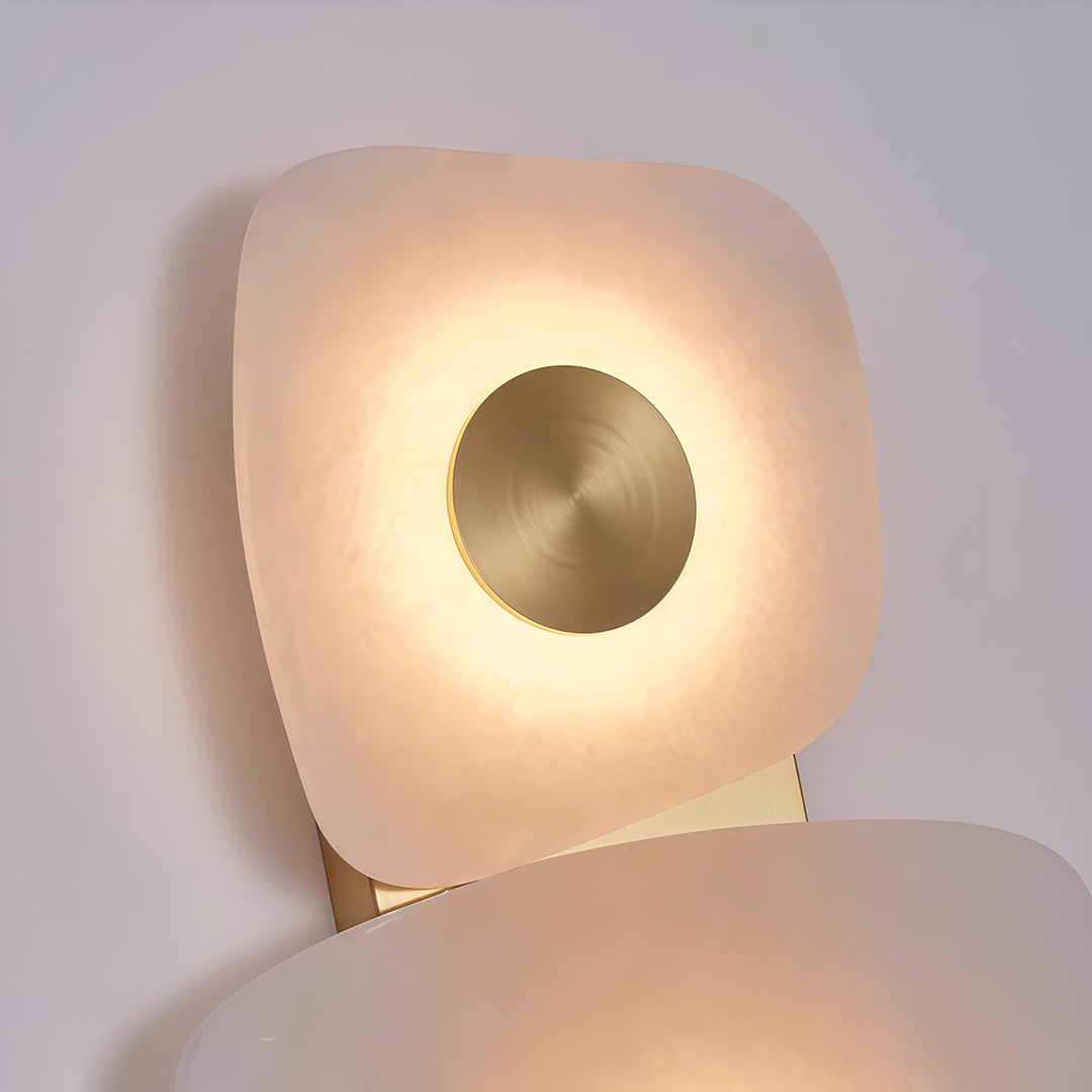 Wall Art Lighted Italian Minimalist Copper Marble Lamp