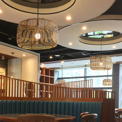 Woven Pendant Lights Japanese Minimalist Ceiling Light