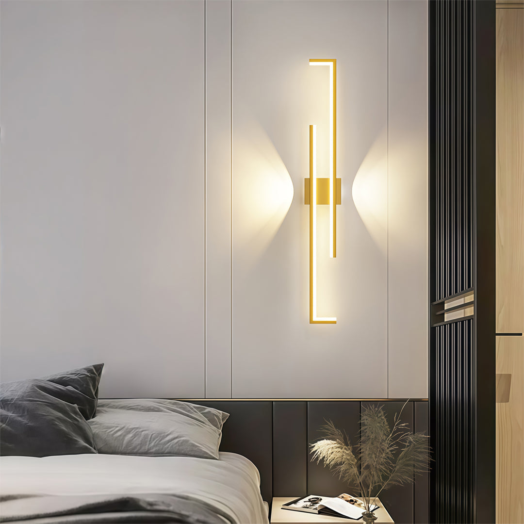 Wall Art LED Lights Minimalist Long Bar Iron Lamp