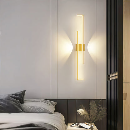 Wall Art LED Lights Minimalist Long Bar Iron Lamp