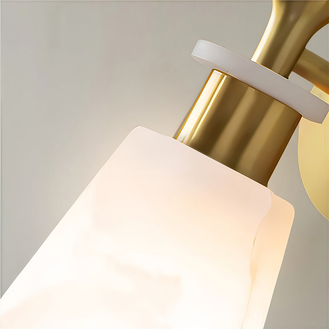 Wall Sconce LED Light Minimalist Luxury Brass Marble Lamp