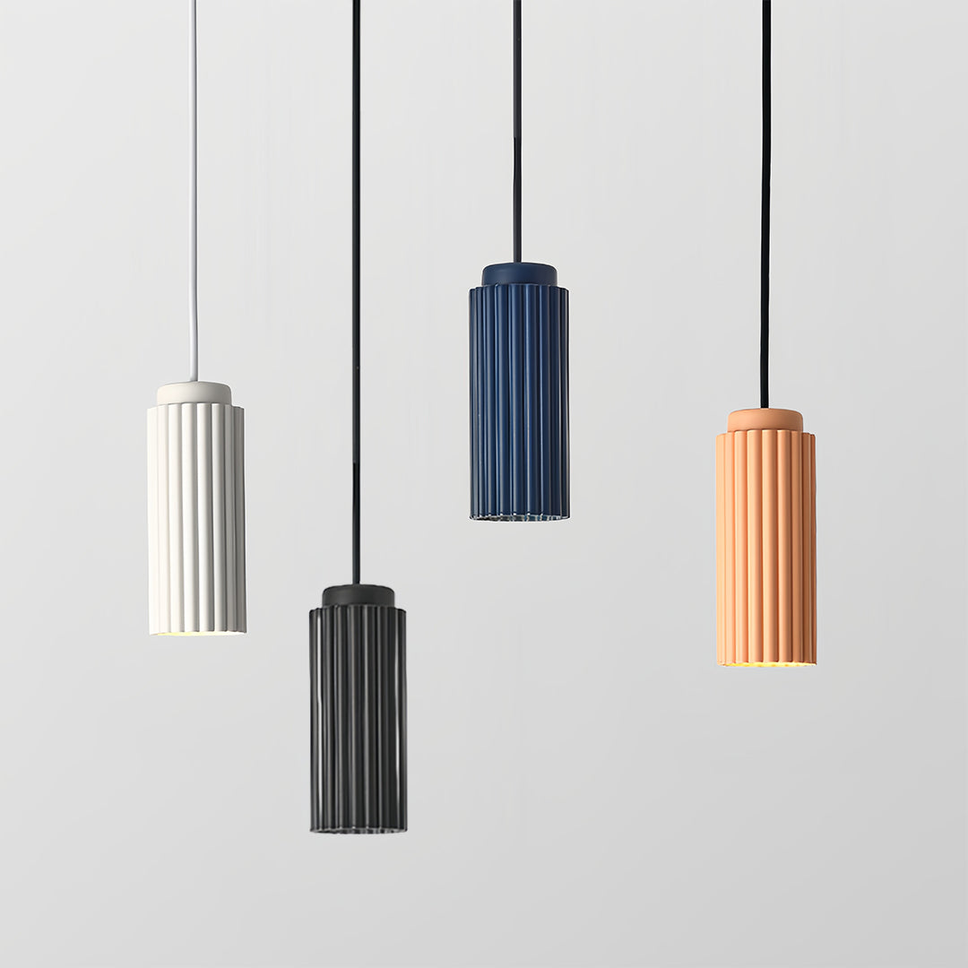 White Metal Pendants Light Nordic Style Solid Color Ceiling Lamp