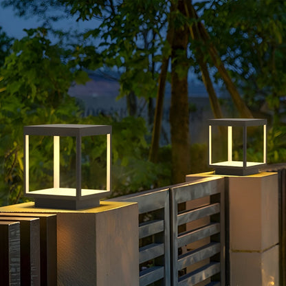 [Open-Box]Concrete Pillar Lights Modern Open-Frame Square LED Light