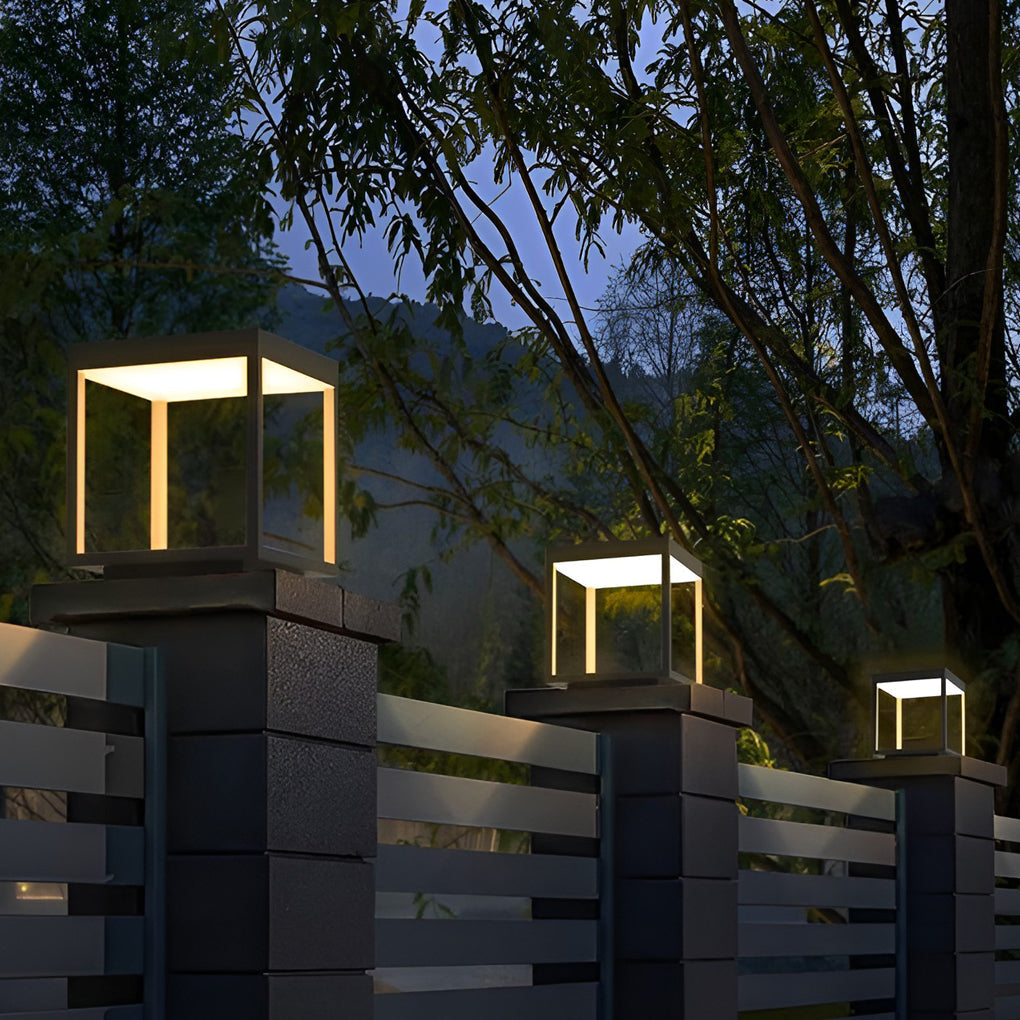 [Open-Box]Concrete Pillar Lights Modern Open-Frame Square LED Light