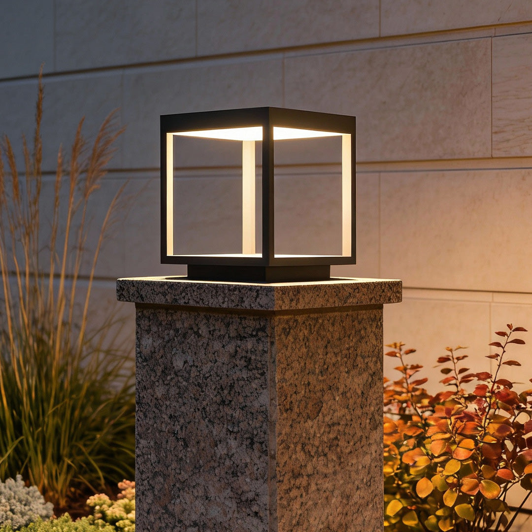[Open-Box]Concrete Pillar Lights Modern Open-Frame Square LED Light