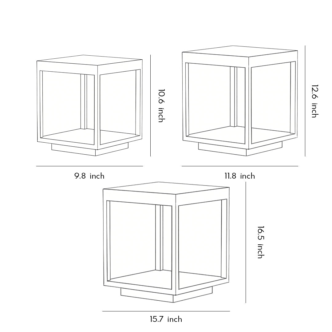 [Open-Box]Concrete Pillar Lights Modern Open-Frame Square LED Light
