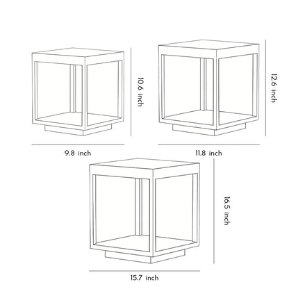 [Open-Box]Concrete Pillar Lights Modern Open-Frame Square LED Light