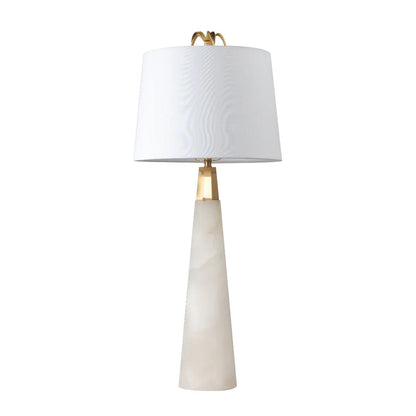 White Marble Table Lamp Elegant Luxury Nordic Tapered Stone Lamp
