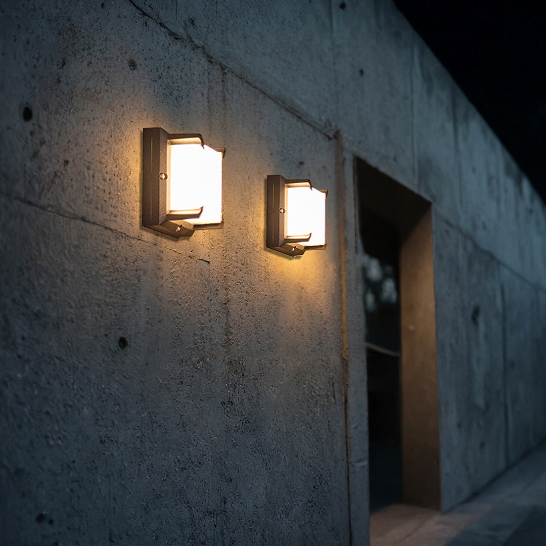 Waterproof Die-cast Aluminum Black Outdoor Wall Light Modern simple Style