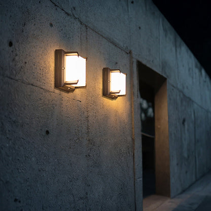 Waterproof Die-cast Aluminum Black Outdoor Wall Light Modern simple Style
