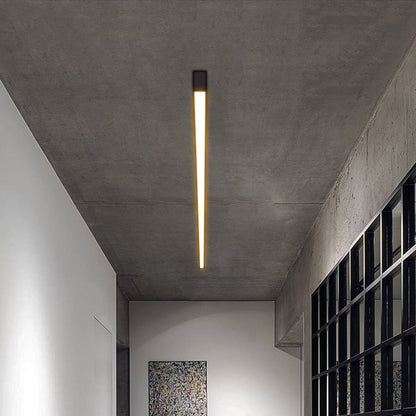 [Open-Box]White Minimalist Strip Stepless Dimming LED Modern Ceiling Light with Remote Control