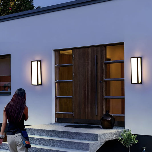 [Open-Box]Contemporary Outdoor Wall Light Black LED Waterproof Light