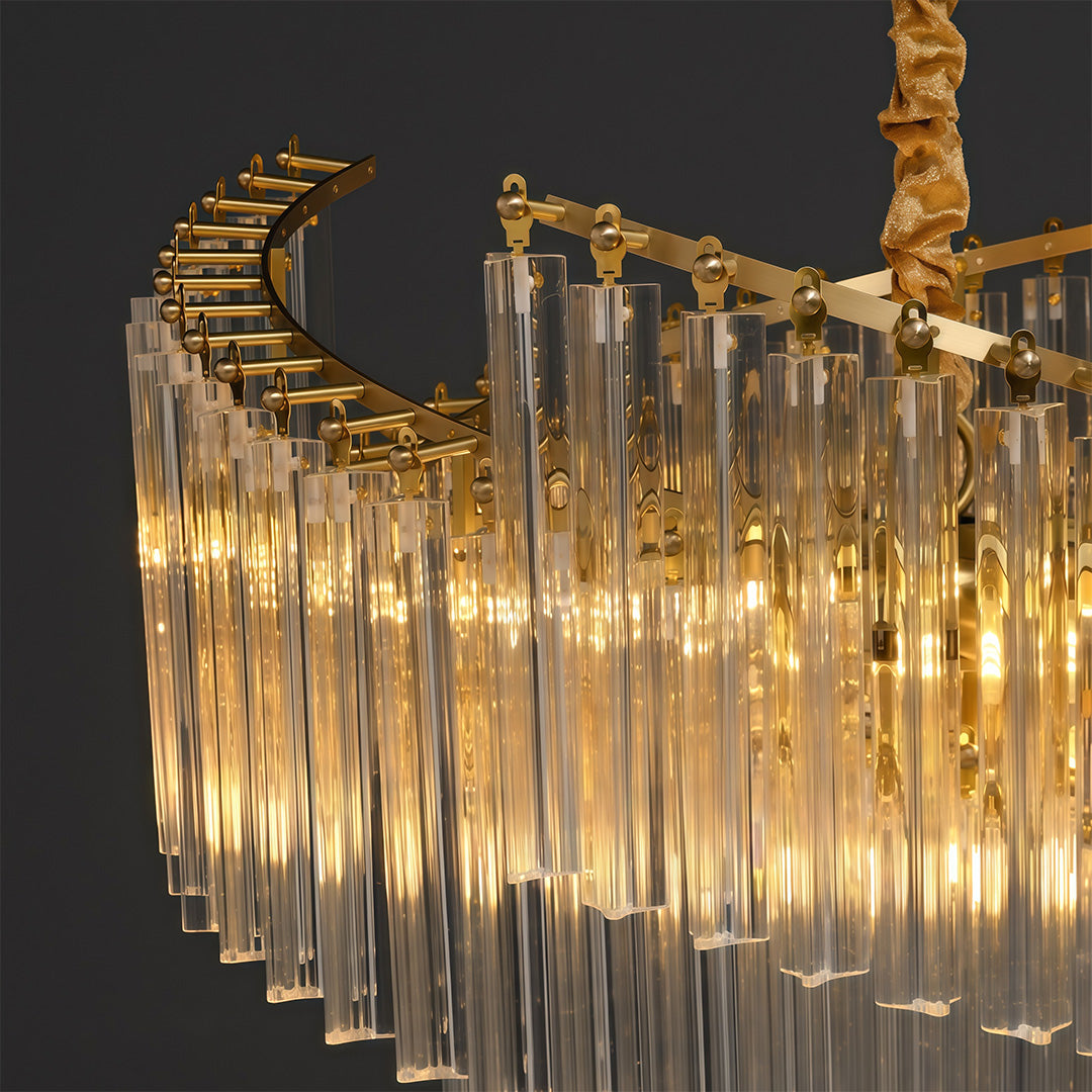 Vintage Crystal Chandeliers Full Copper Luxury Ceiling Light