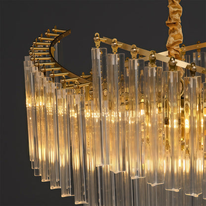 Vintage Crystal Chandeliers Full Copper Luxury Ceiling Light