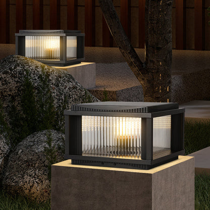 Waterproof Outdoor Pillar Solar Lights Retro Style