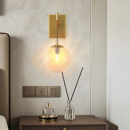 Wall Mounted Pendant Light Modern Minimalist Glass Ball Lamp