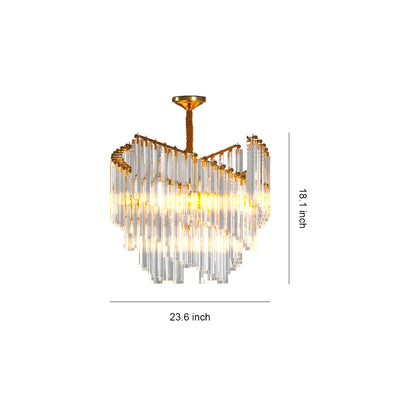 Vintage Crystal Chandeliers Full Copper Luxury Ceiling Light