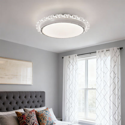 White Ceiling Fan with Light Minimalist Bladeless Fan Lamp