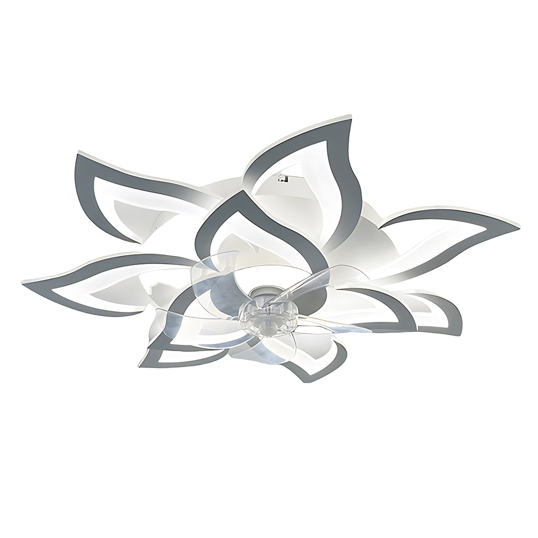 White Ceiling Fan With Light and Remote Modern Dimmable Ceiling Fan