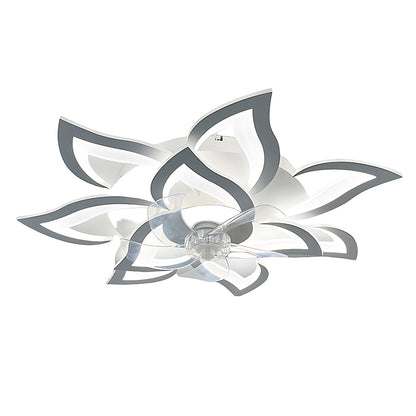 White Ceiling Fan With Light and Remote Modern Dimmable Ceiling Fan