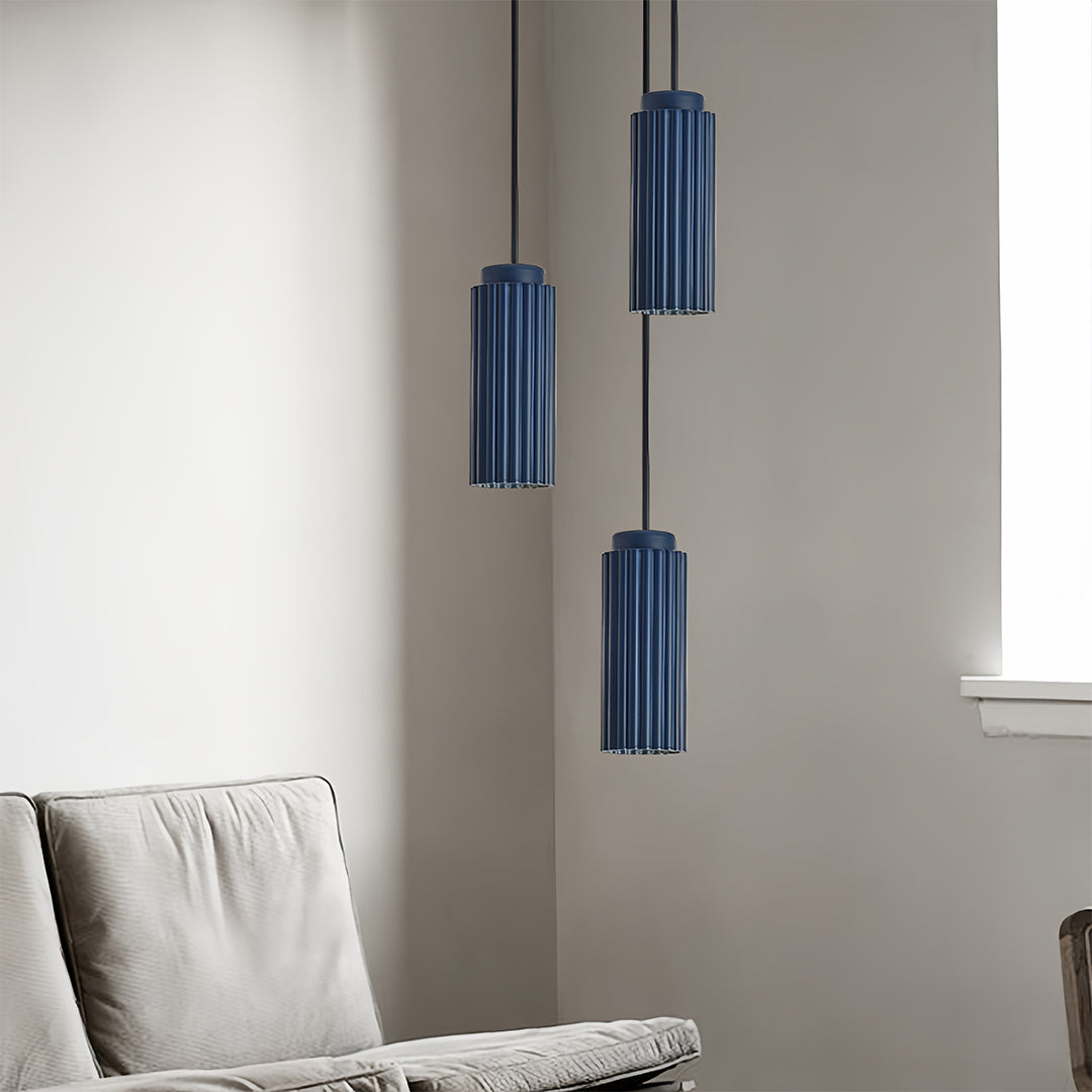 White Metal Pendants Light Nordic Style Solid Color Ceiling Lamp