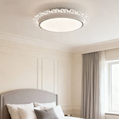 White Ceiling Fan with Light Minimalist Bladeless Fan Lamp