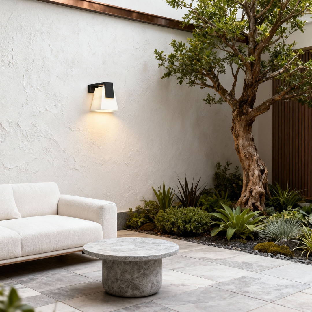 Wall Mounted Outdoor Lights Waterproof Black Geometric Lamp