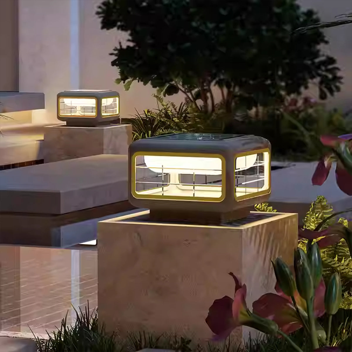 Waterproof Outdoor Pillar Light Modern Minimalist Style
