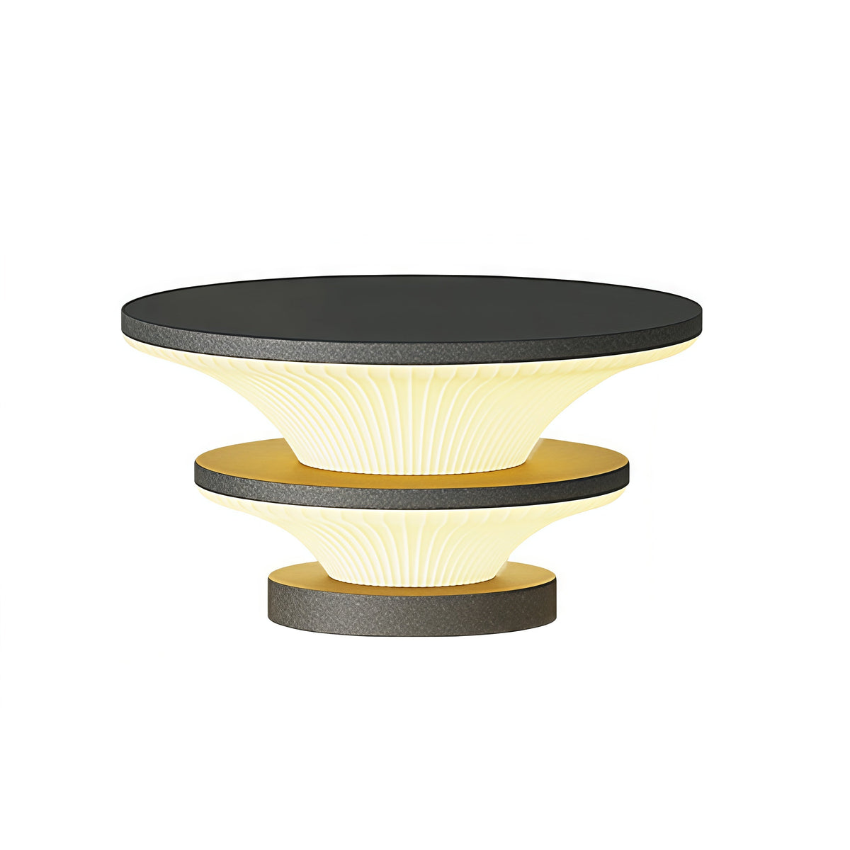 Waterproof Patio Pillar Lights Round Modern