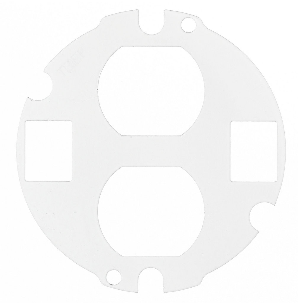 4" Series, Sub Plate, (1) Duplex Opening, (2) Keystone Jack Openings