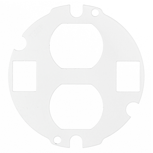 4" Series, Sub Plate, (1) Duplex Opening, (2) Keystone Jack Openings