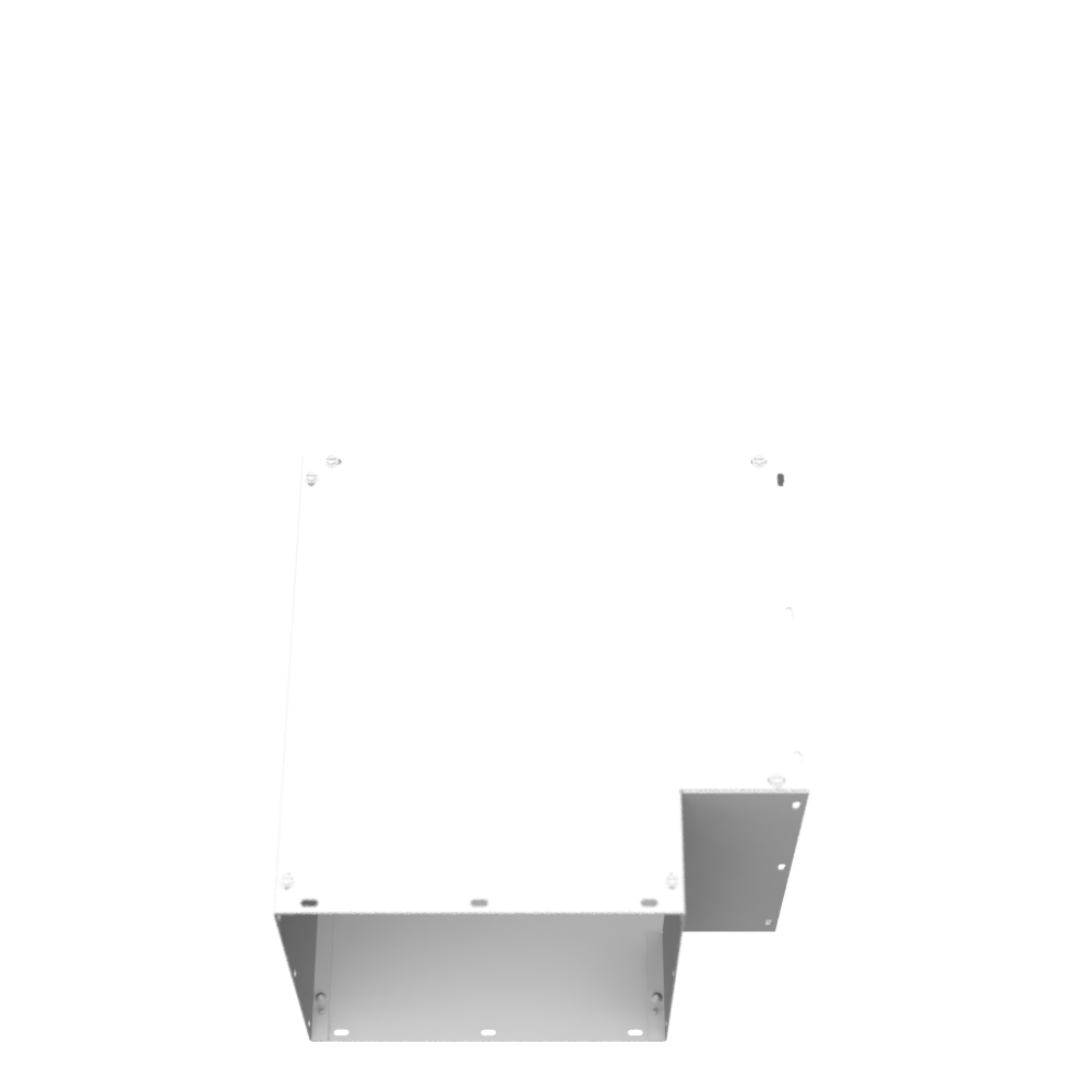 16x11.875x16 Wireway Elbow 90 Side Wall Access ANSI 61 Gray Steel