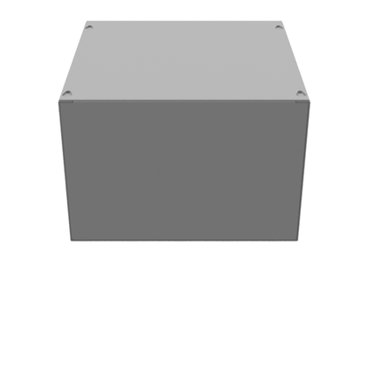 12x8x12 Screw Cover Type 1 UL Steel No KO Gray Cover w/ Teardrop Slots Holes In Back