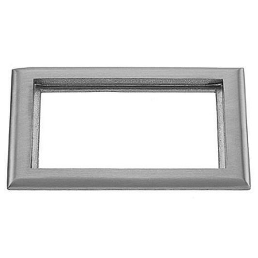 2-Gang Carpet Flange, Rectangular, 6.00" X 8.14", Brushed Aluminum