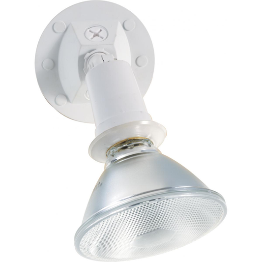 1 Light - 5" Flood Light- PAR38 with Adjustable Swivel - White Finish