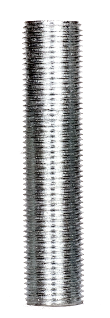 3/8 IP Steel Nipple; Zinc Plated; 3" Length; 5/8" Wide