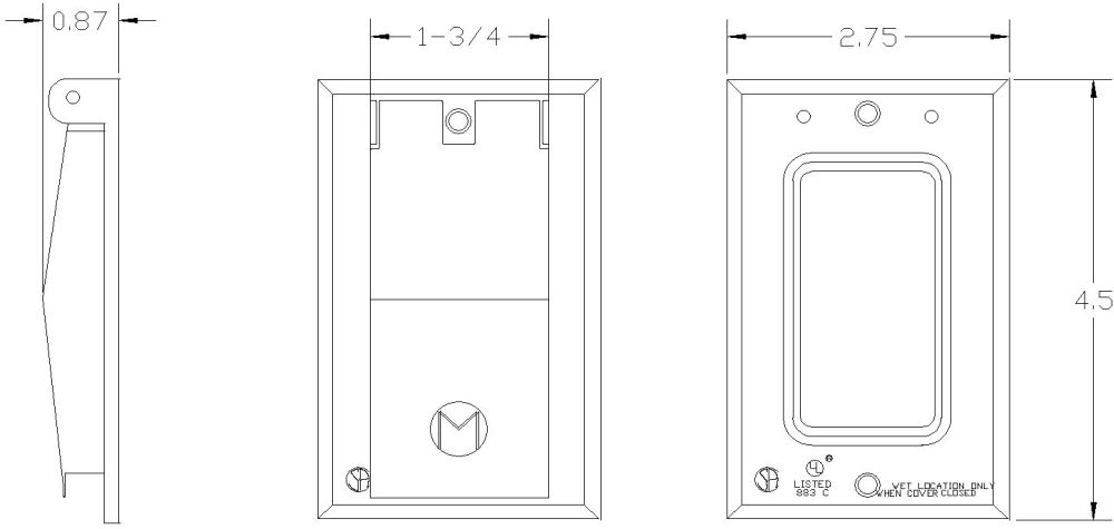 30554Z, Weatherproof Device Box Cover