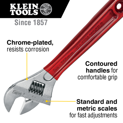 Adjustable Wrench, Extra Capacity 8-Inch