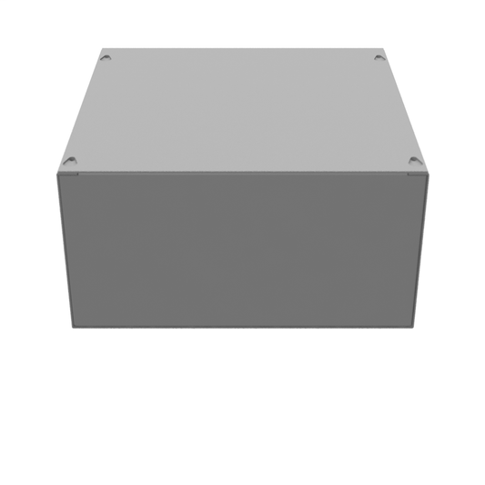 12x6x12 Screw Cover Type 1 UL Listed Steel No Knockouts ANSI 61 Gray Cover With Teardrop Slots Mounting Holes In Back