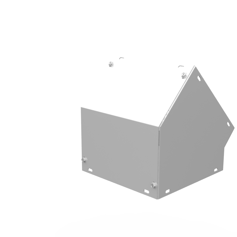 8x8 Wireway Elbow 45 Corner No Paint Steel