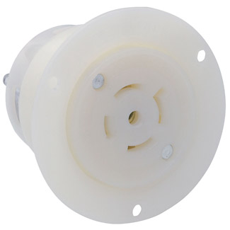 20 Amp, Flanged Outlet Locking Receptacle, Industrial Grade