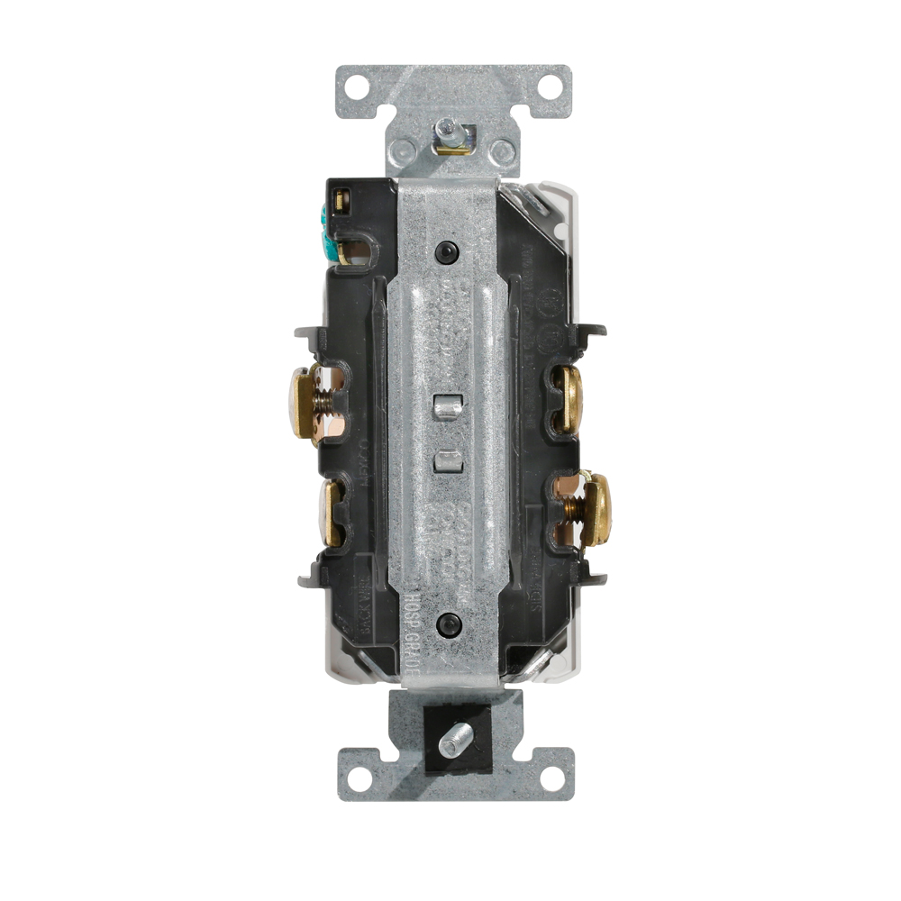 20 Amp Duplex Receptacle/Outlet, Hospital Grade, Self-Grounding